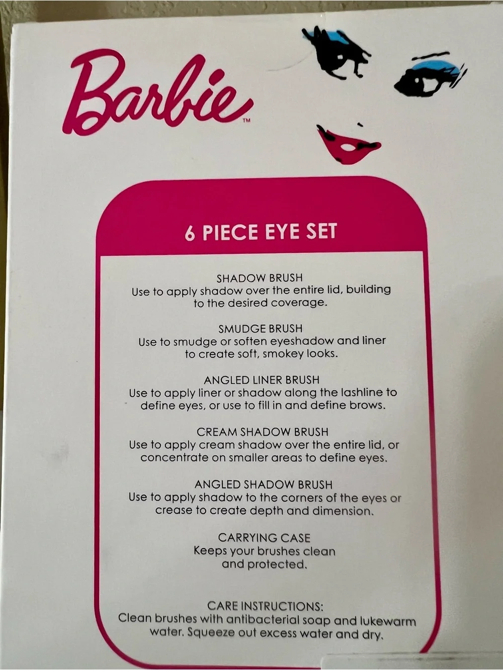 NWT London Soho New York Barbie Limited Edition 6-Piece Eye Brush Set